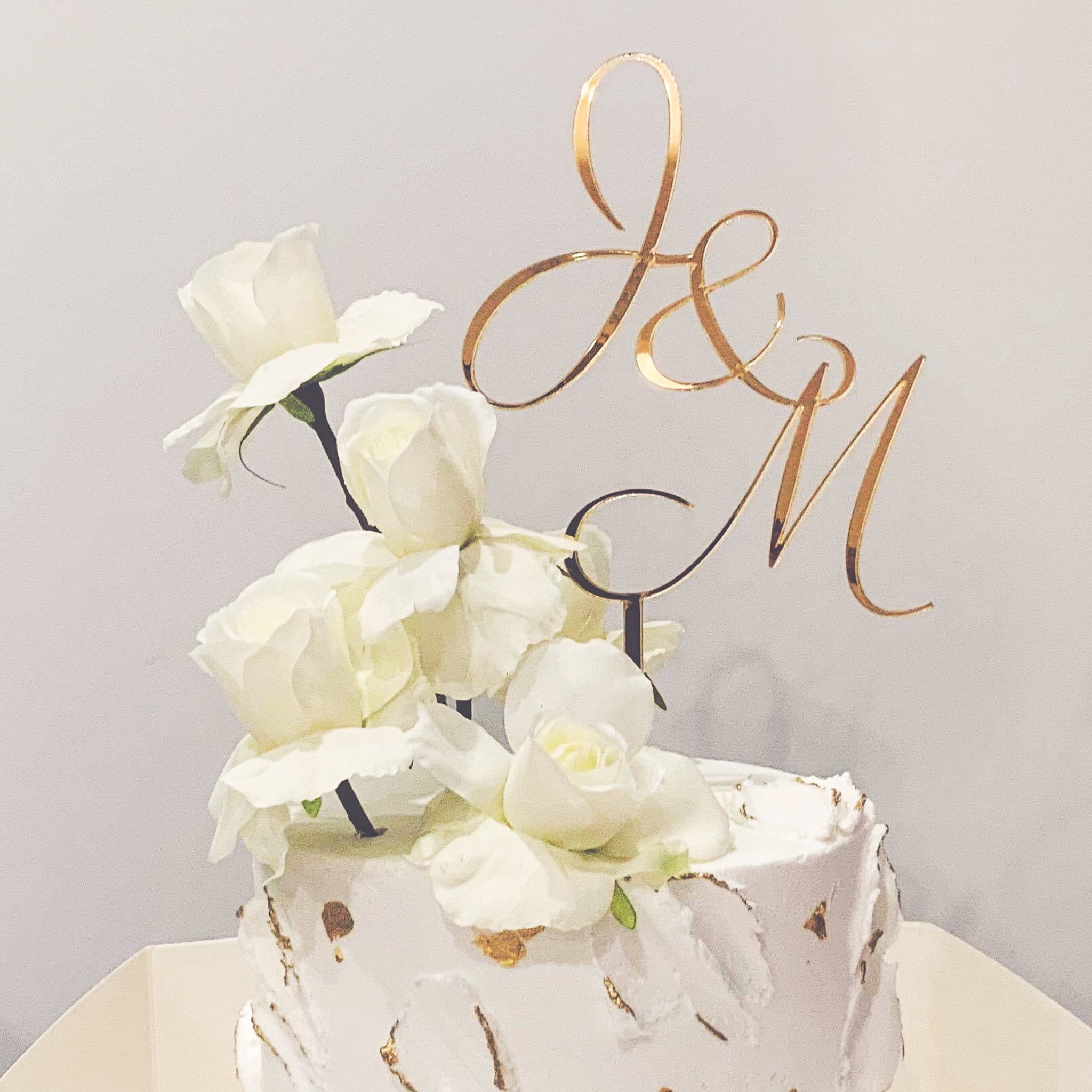 Double Initials Cake Topper