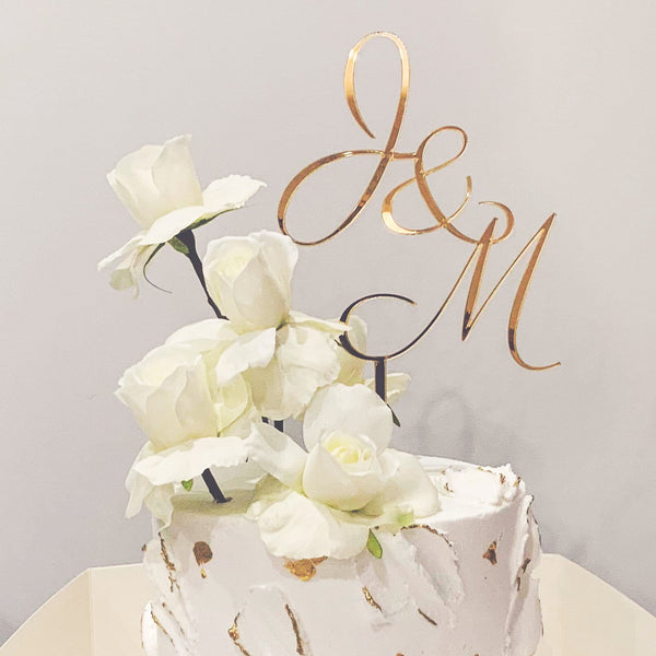 Double Initials Cake Topper