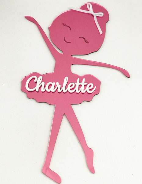 personalised ballerina wall plaque