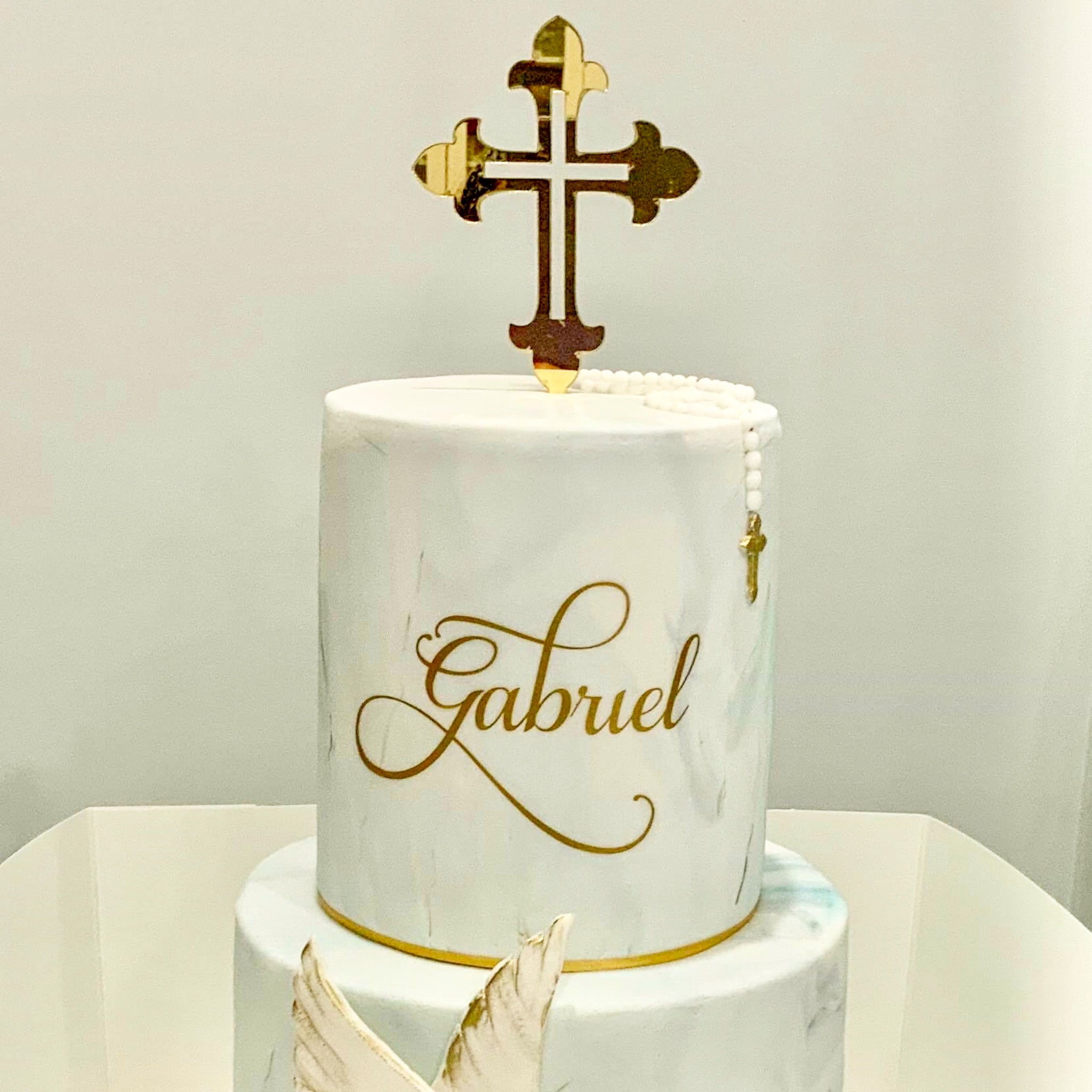 Gold  Cross Cake Topper First Communion Religious Wedding Baptism  Christening Dedication Keepsake Decoration Gold  Catchcomau
