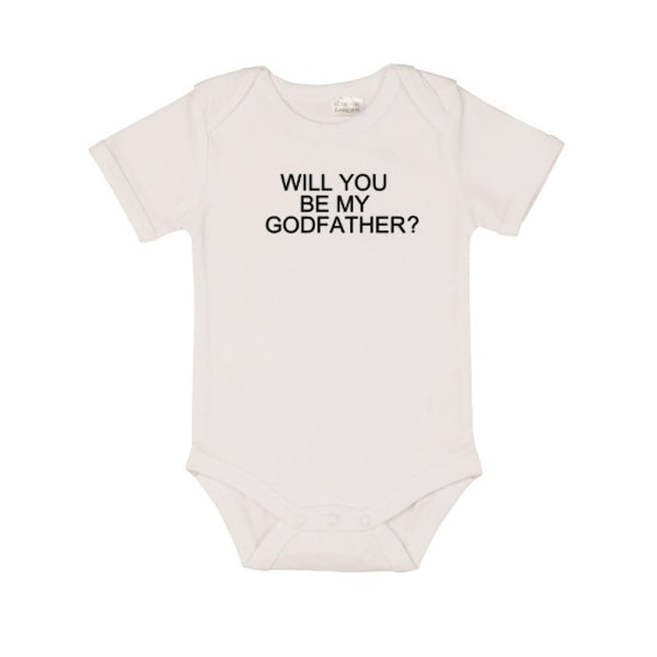 Will You Be My Godfather Short Sleeve Bodysuits